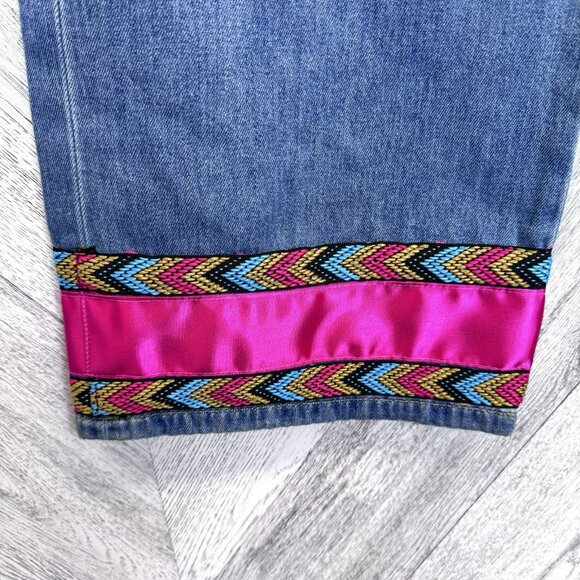 Mavi Jeans Miracle High Rise Wide Leg Size 27x32 Dark Well Blue Floral NWT NEW - Picture 3 of 9